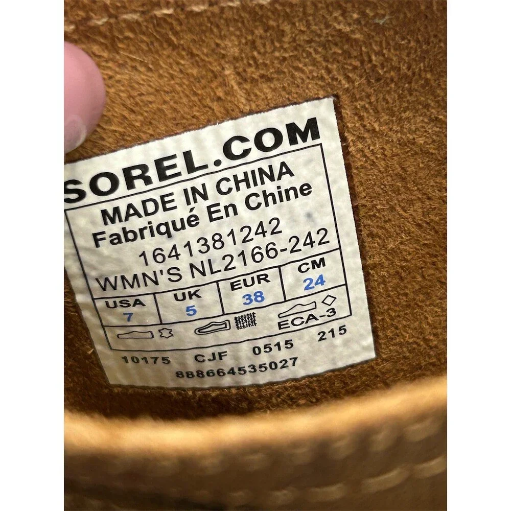 SOREL Major Pull On Mid-Calf Boots Womens Brown Double Buckle Riding Boot Size 7